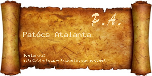 Patócs Atalanta névjegykártya